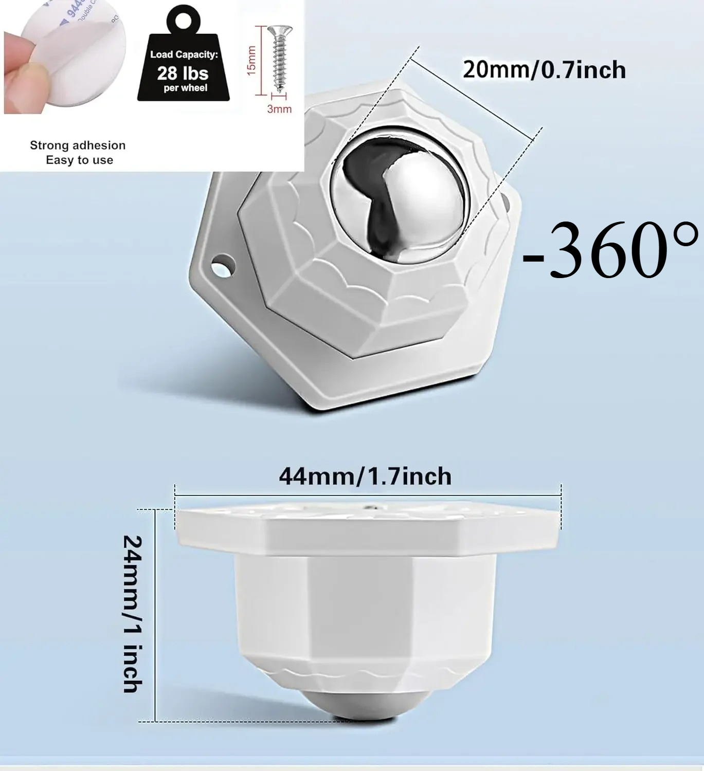 Kitchen Appliances List - 8PCS Self Adhesive Furniture CastersCaster Wheels