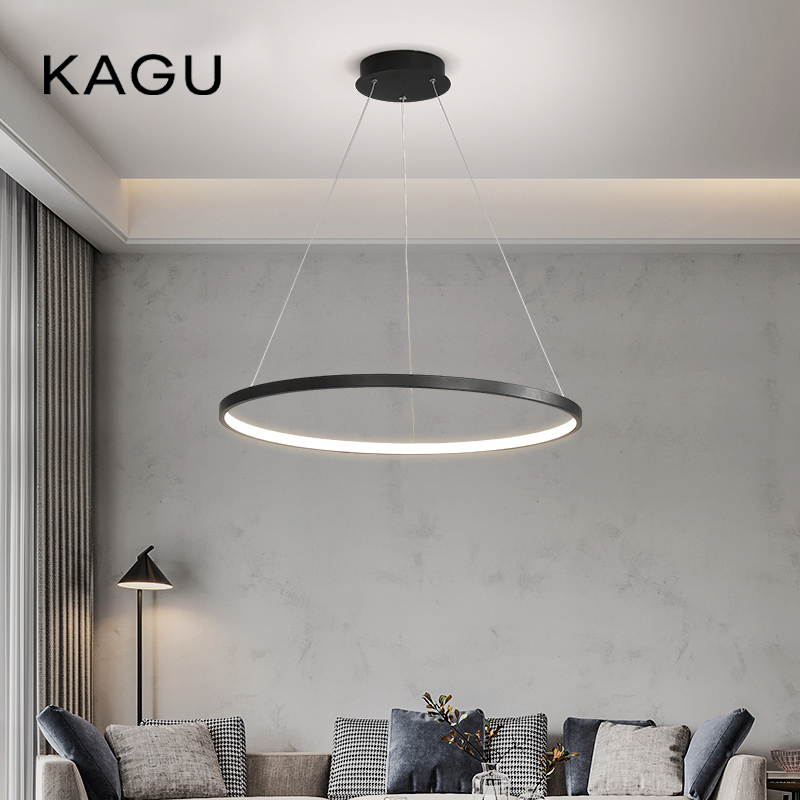Kitchen Appliances In White - Modern Round LED Chandelier Black/White -