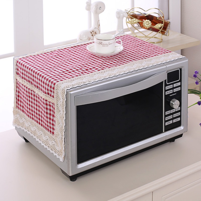 Kitchen Appliances List - 1PC Cotton Linen Microwave Cover Dustproof