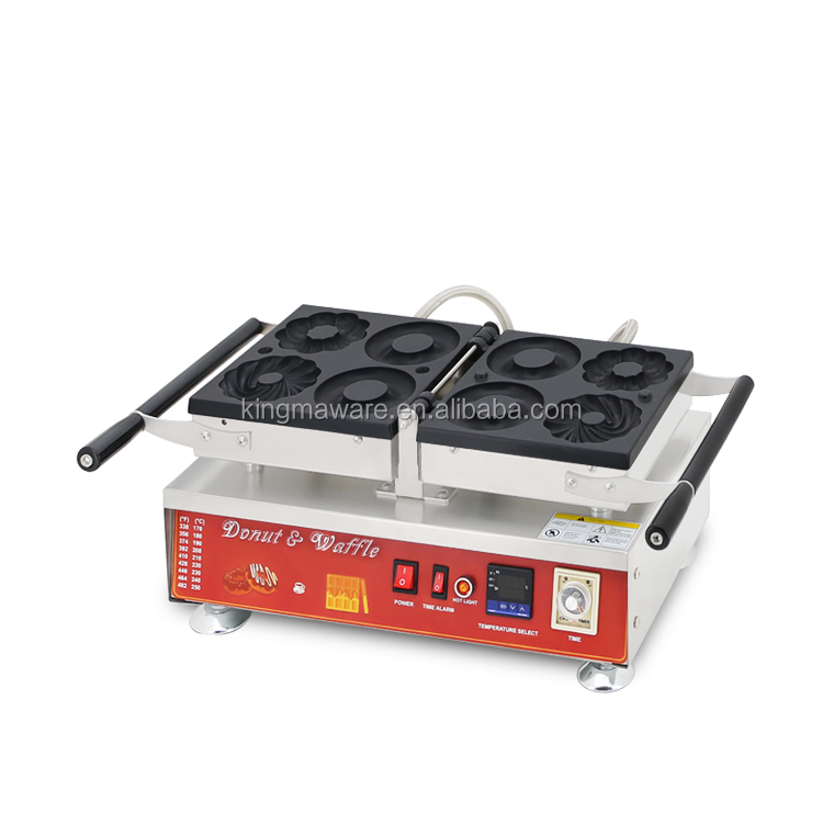 Donut Maker Mini - 4 Pcs Commercial Electric Donut Waffle