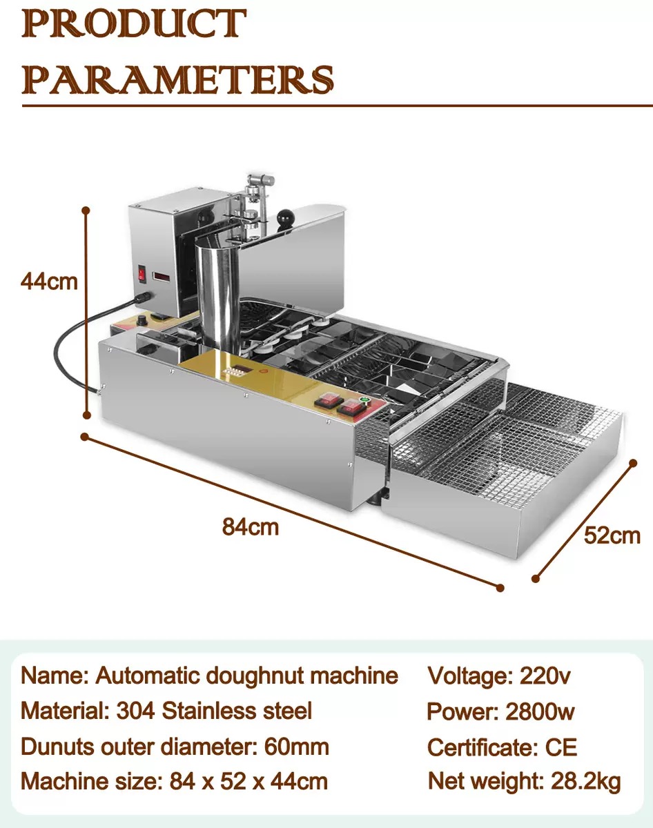 2800W Electric Commercial 4 Ro - Donut Maker Mini review and price