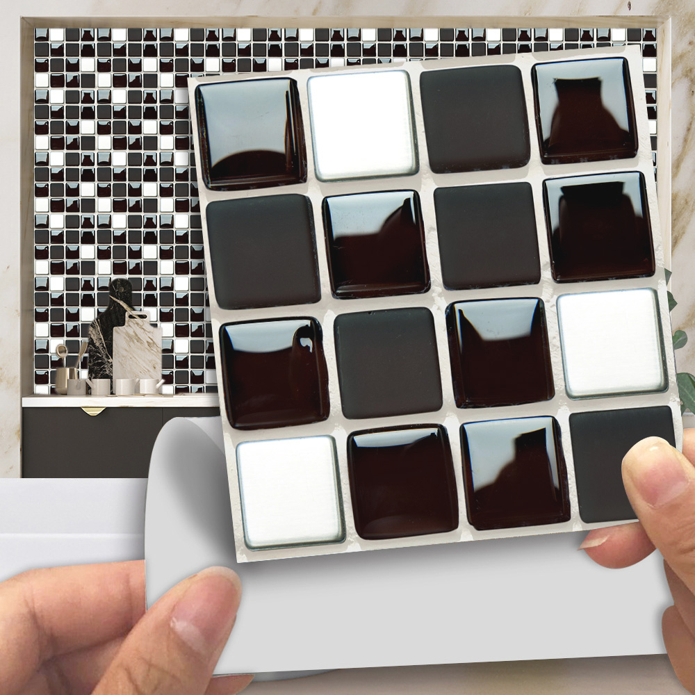 Black & White Marble Mosaic Ti - Kitchen Appliances In White review and price