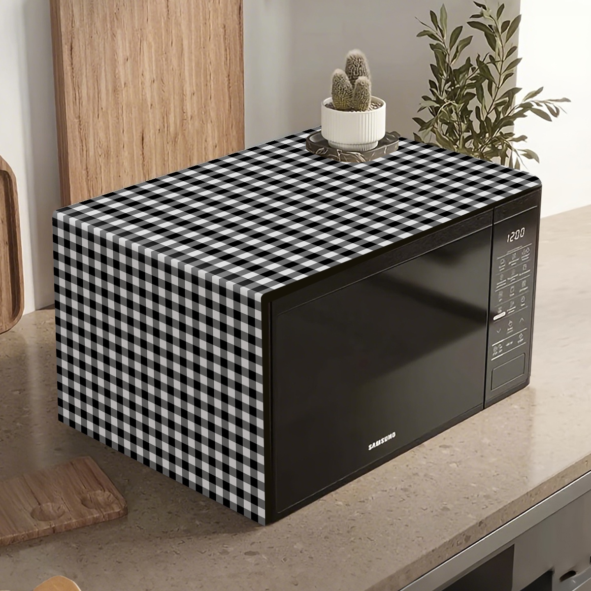 Black White Plaid Microwave Ov - Kitchen Appliances In White review and price
