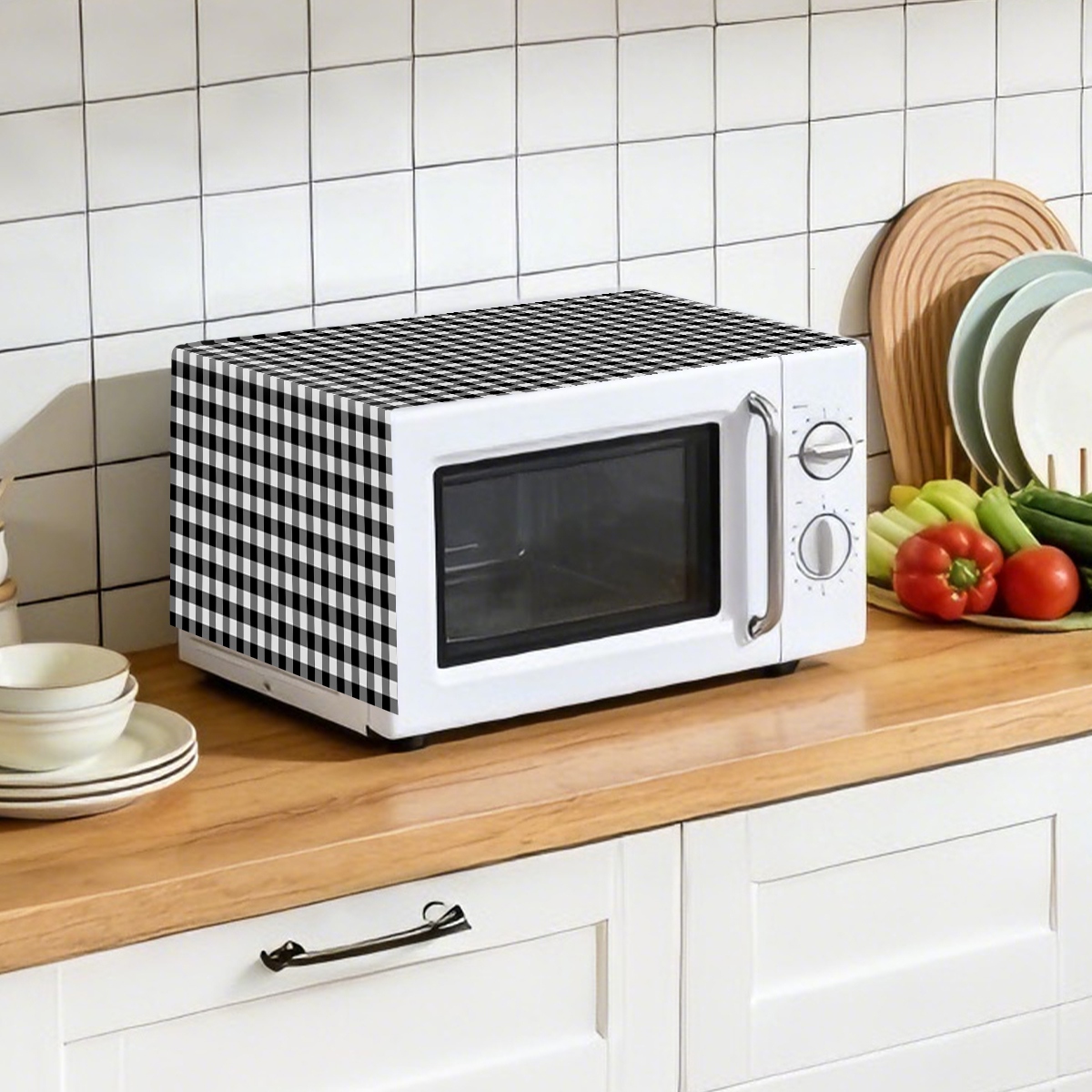 Black White Plaid Microwave Ov - Kitchen Appliances In White review and price